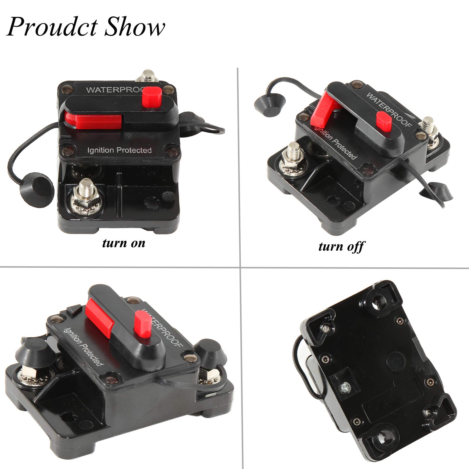 Thêm Nguyễn専用 Amazon.com: RED WOLF 100A Circuit Breaker Manual Reset Switch 6